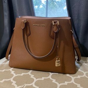 Michael Kors Adele Large Leather Satchel